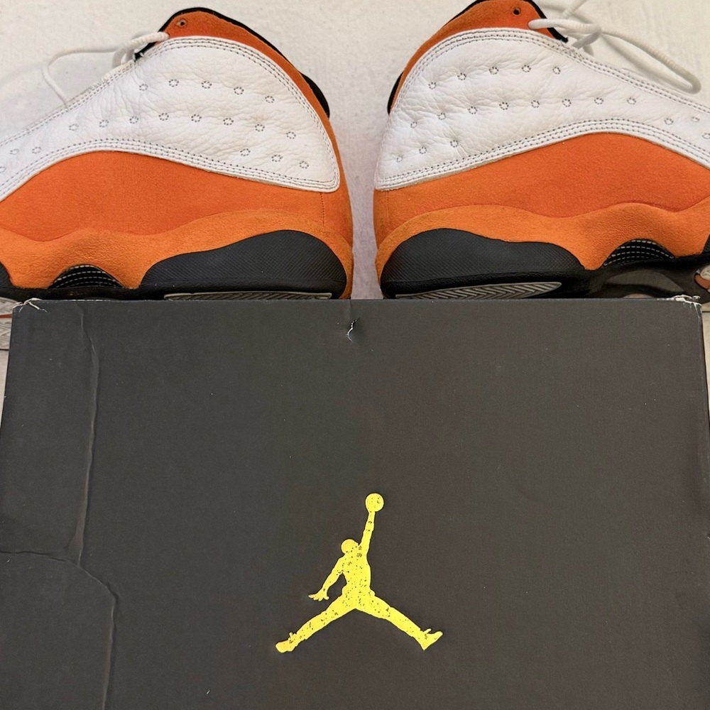 Nike Air Jordan 13 Retro Starfish Orange GS 5.5Y Women’s 7 Sneakers Youth Kids - Picture 6 of 15